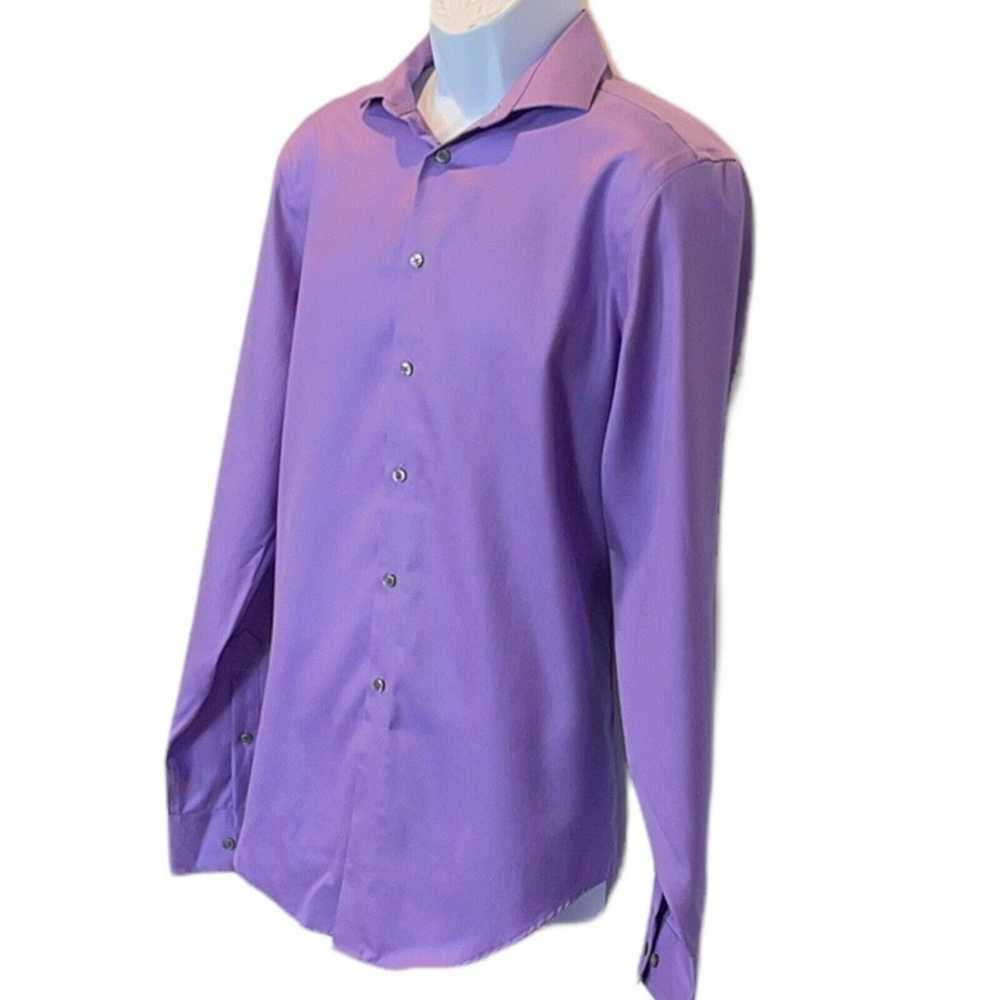 Calvin Klein Slim Fit Non Iron Dark Lilac Shirt S… - image 2