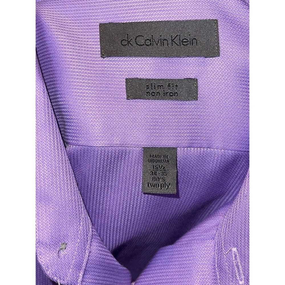 Calvin Klein Slim Fit Non Iron Dark Lilac Shirt S… - image 8