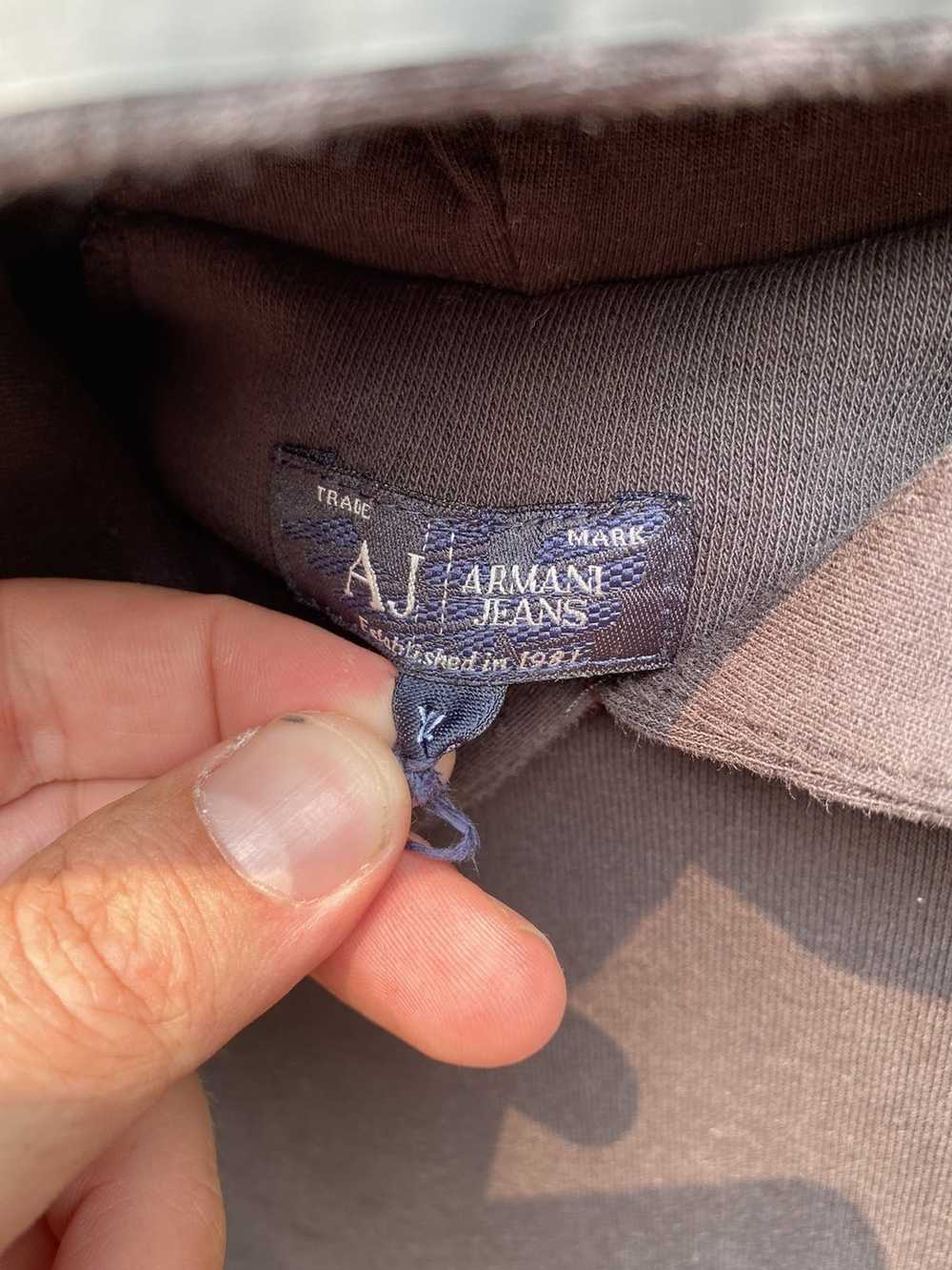Armani Giorgio Armani Jeans Black Leather Edged H… - image 3