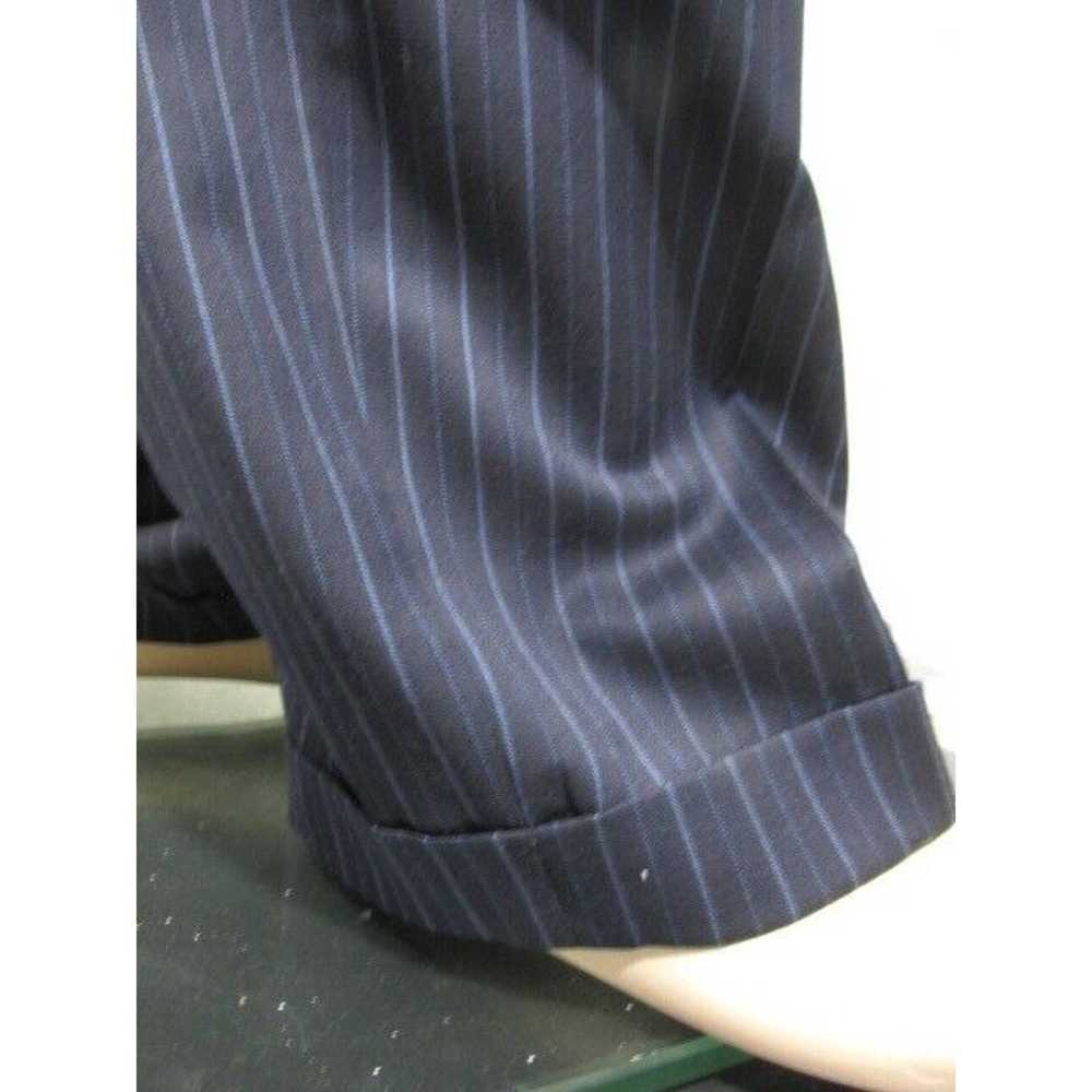 Other Mens Blue Pinstripe Blue Two Piece Suit Poc… - image 8