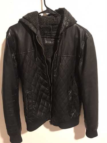 River Island Embossed Black Leather Jacket