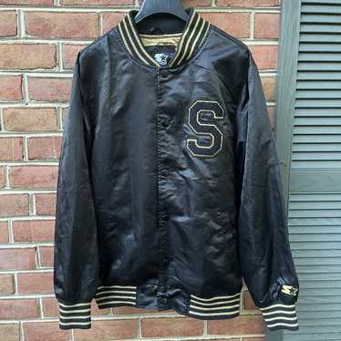 Vintage San Diego Padres Satin Bomber Jacket Size L Starter MLB Blue  Authentic 