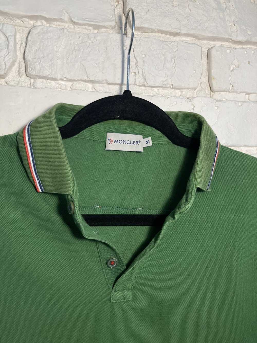 Moncler × Vintage Moncler Vintage Green Polo T Sh… - image 6