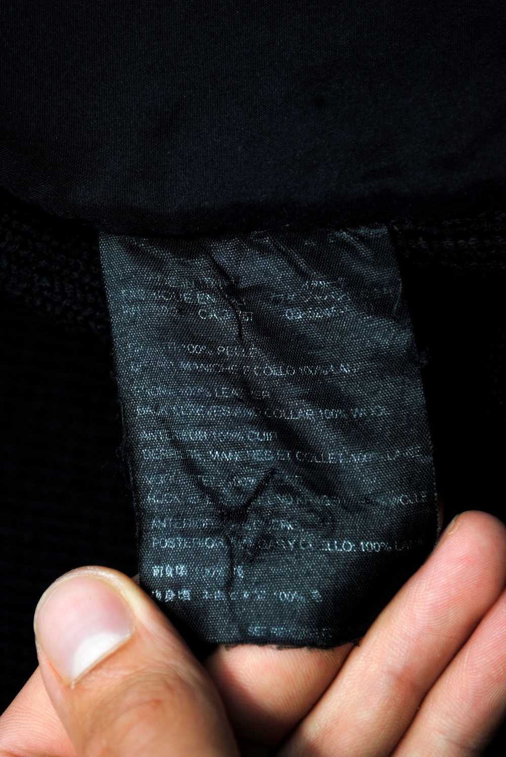 Prada Black Leather & Wool Knit Cardigan Jacket - image 12