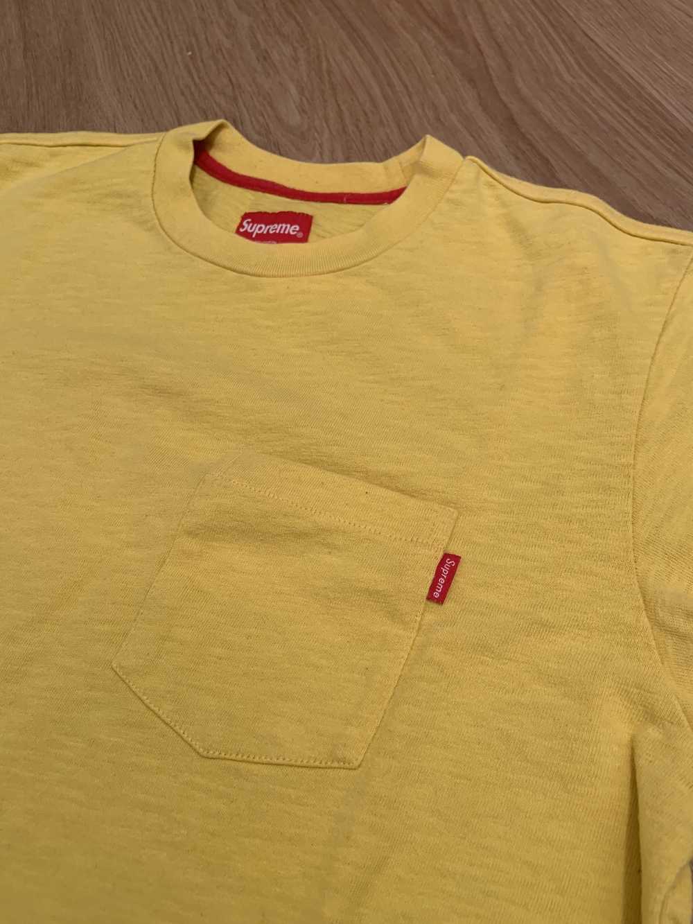 Supreme Supreme heather yellow pocket tee - image 1