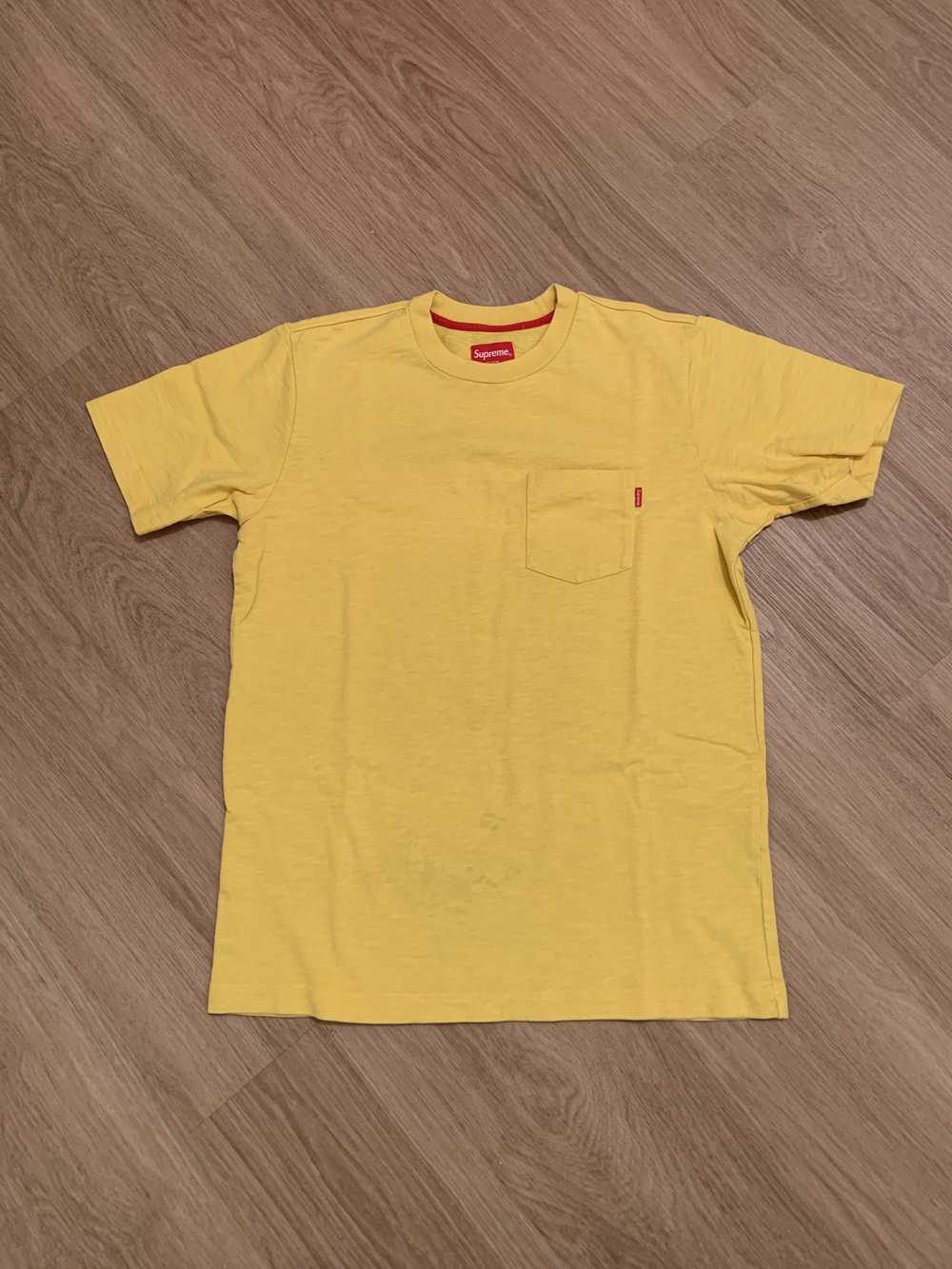 Supreme Supreme heather yellow pocket tee - image 2