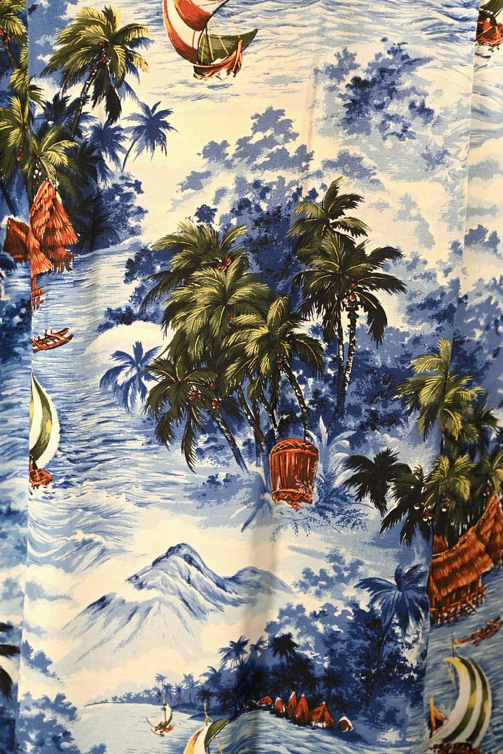 Sports Wear Vintage 50s Rayon Hawaiian Shirt, Mad… - image 2