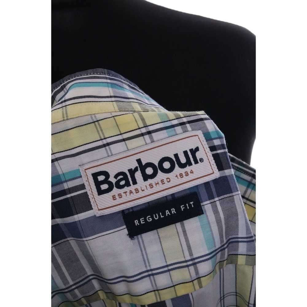 Barbour BARBOUR 100% Cotton Check Acid Yellow Shi… - image 11