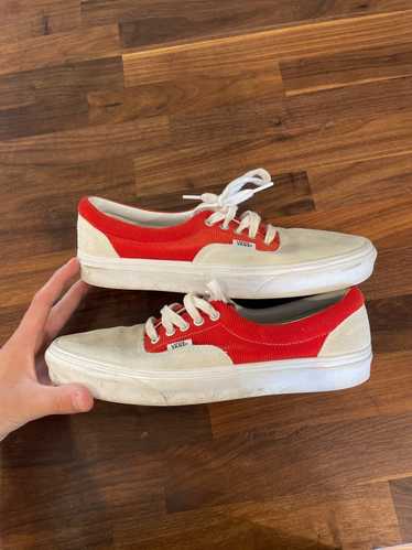 Vans Vans white and red corduroy and canvas