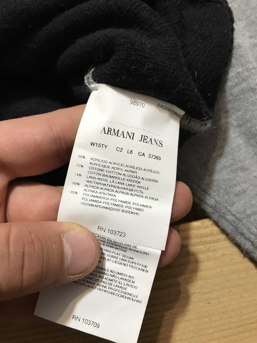 Armani × Luxury Armani Jeans Full zip Big logo wo… - image 6