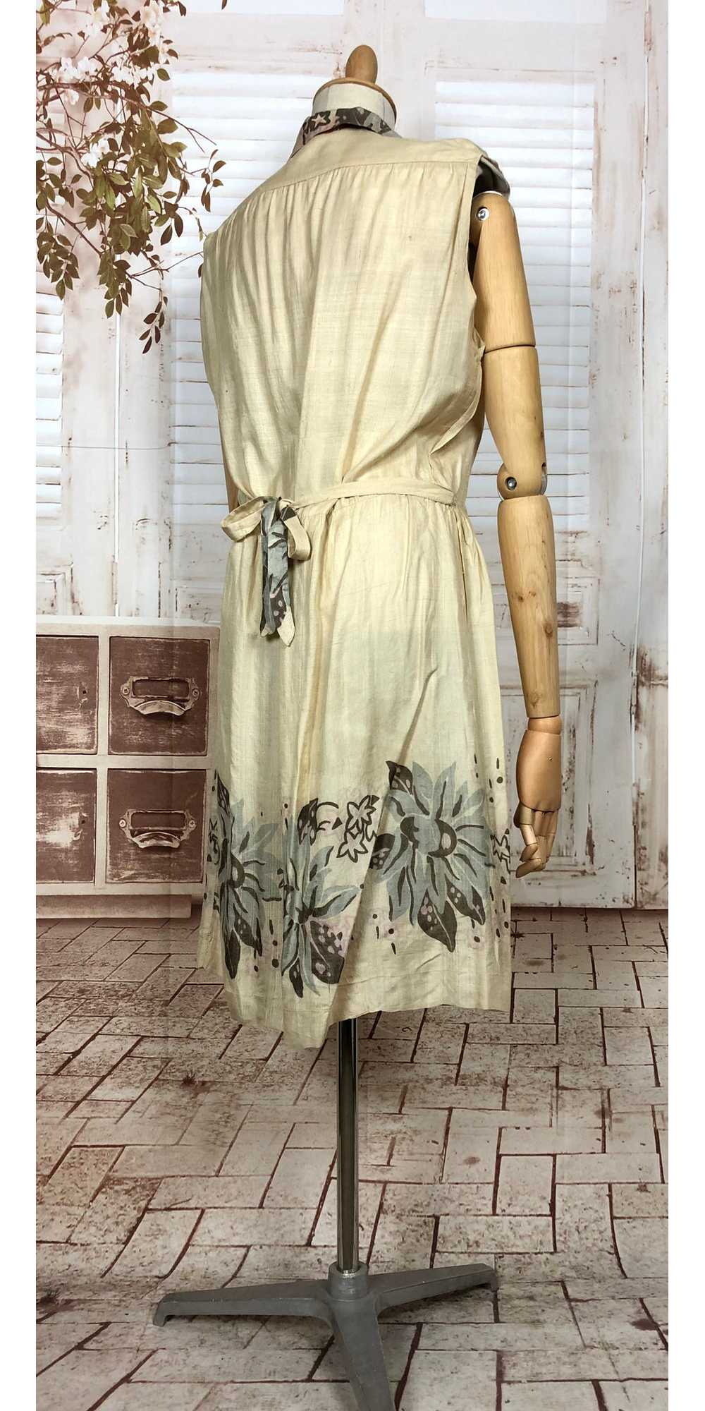 Exceptional Original 1920s Art Deco Pongee Silk D… - image 9