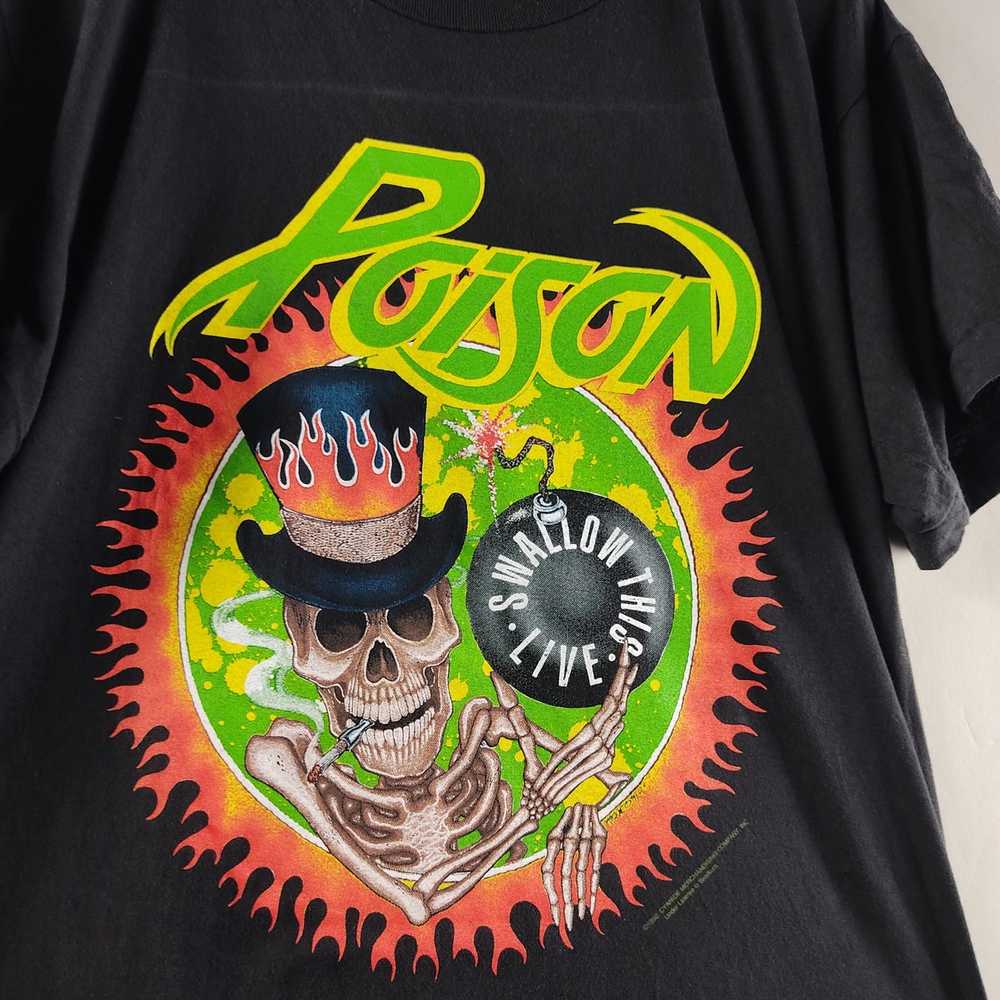 Band Tees × Rock Tees × Vintage 1992 Poison Swall… - image 4