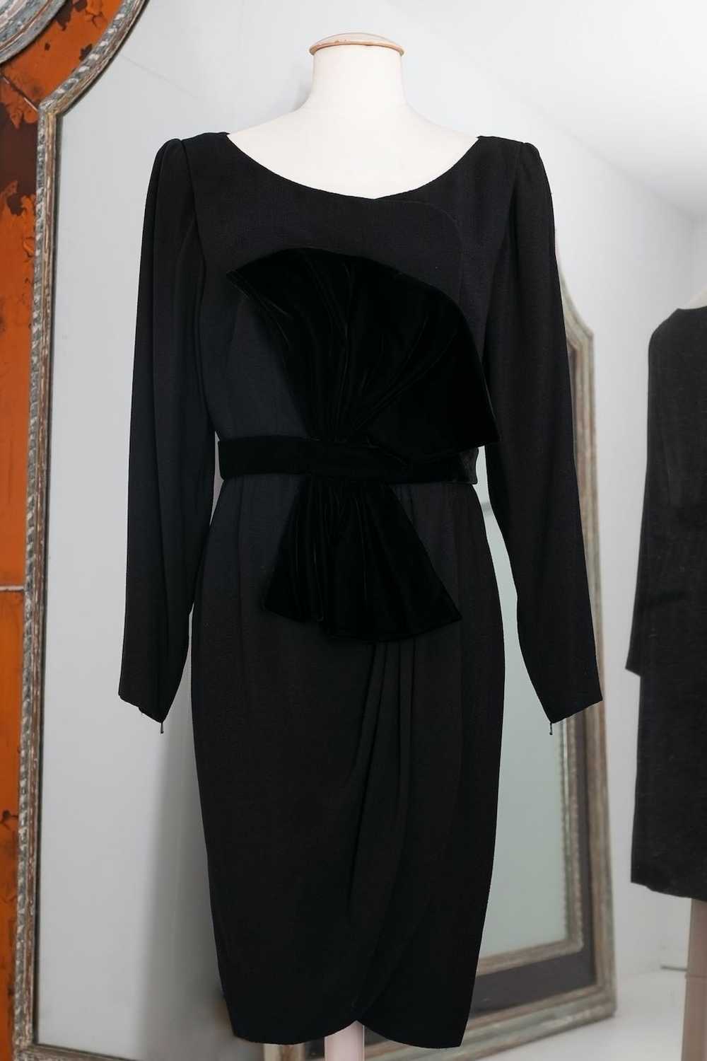 Yves saint Laurent Haute Couture black dress - image 1