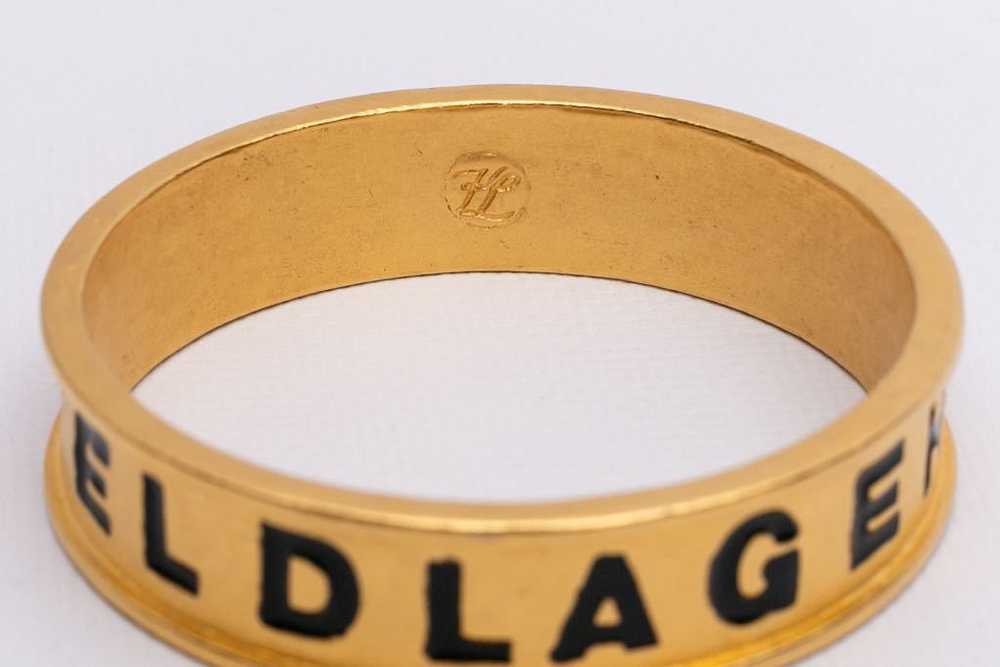 Karl Lagerfeld pair of golden bracelets - image 8