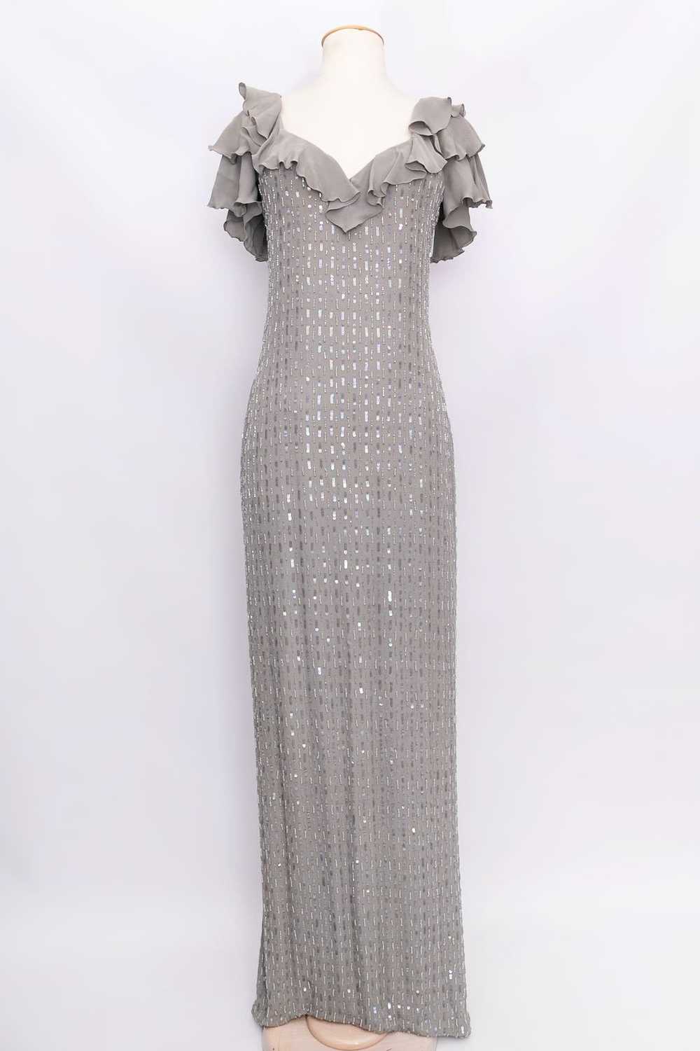 Loris Azzaro grey silk dress - image 1