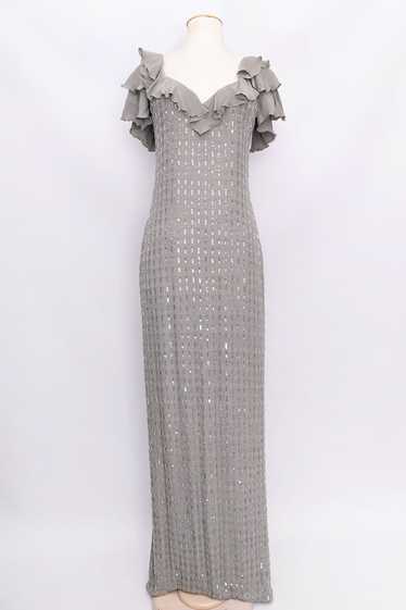 Loris Azzaro grey silk dress - image 1