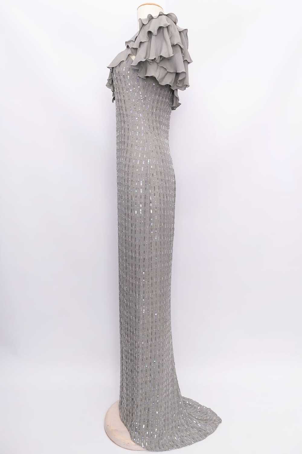 Loris Azzaro grey silk dress - image 2