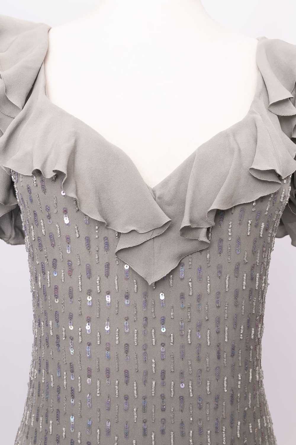 Loris Azzaro grey silk dress - image 5