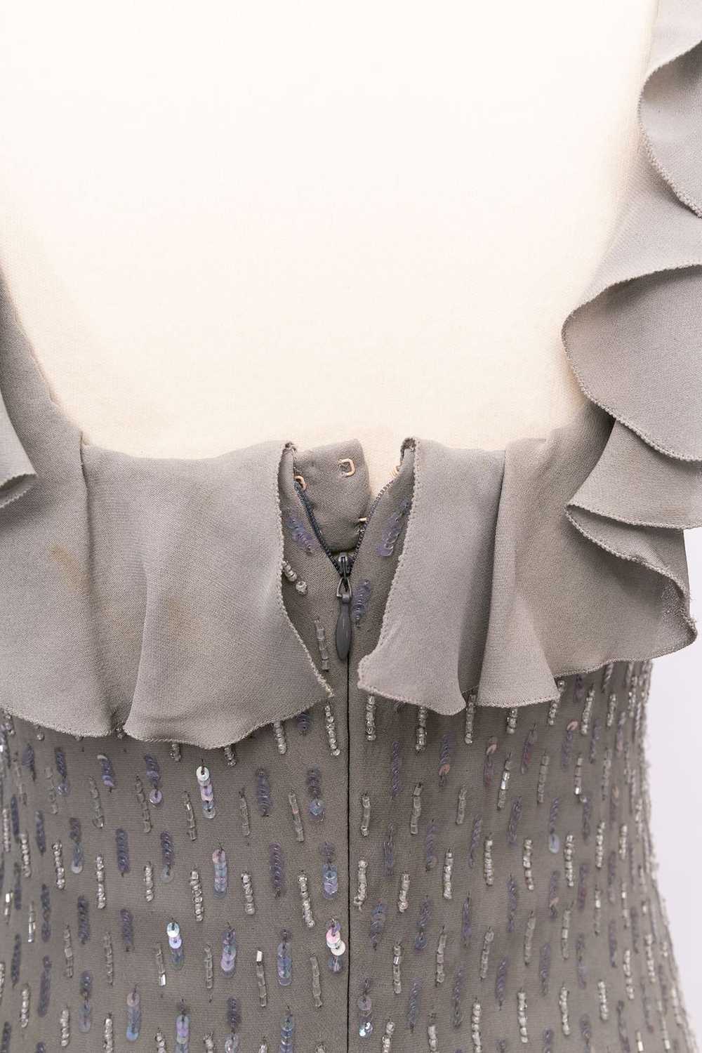 Loris Azzaro grey silk dress - image 6