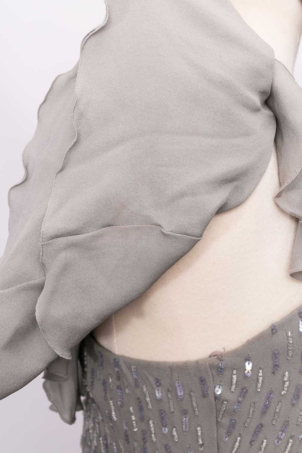 Loris Azzaro grey silk dress - image 8