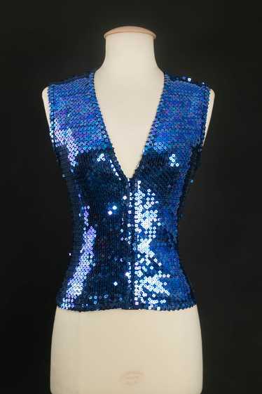 Chantal Thomass vest with blue sequins