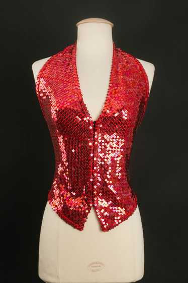 Chantal Thomass vest with red sequins