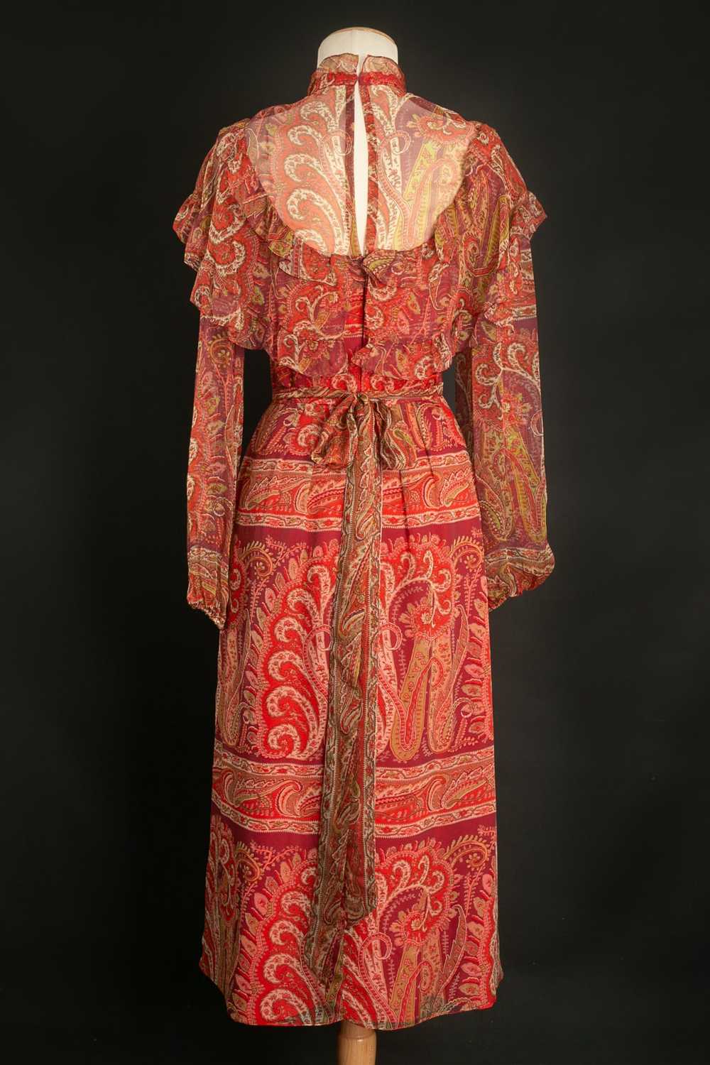 Thea Porter printed chiffon dress - image 3
