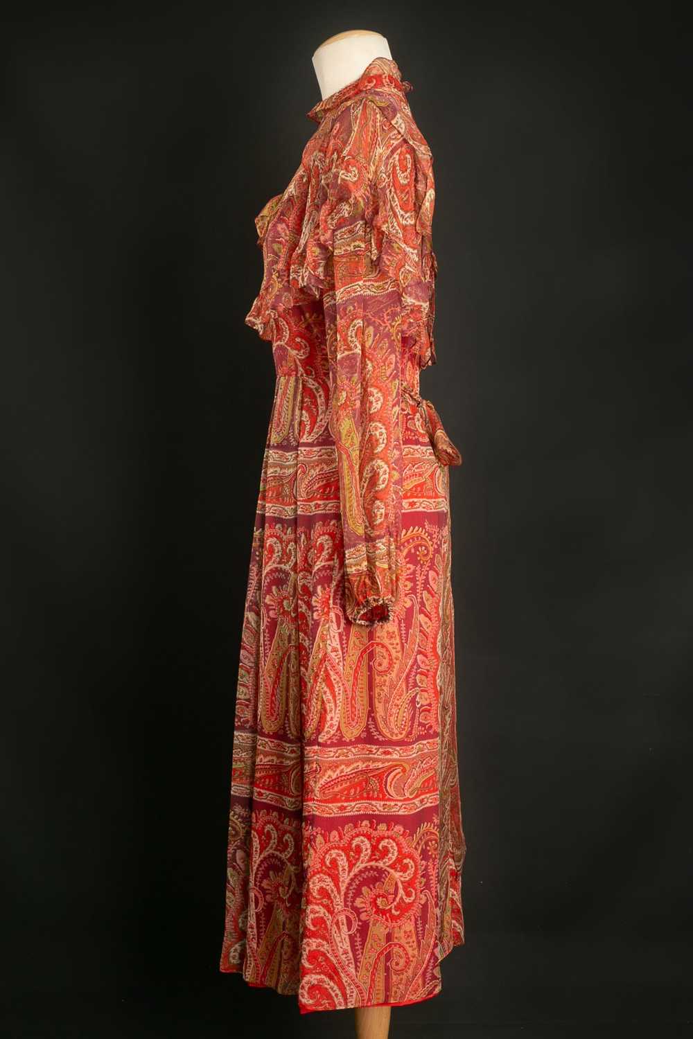 Thea Porter printed chiffon dress - image 4