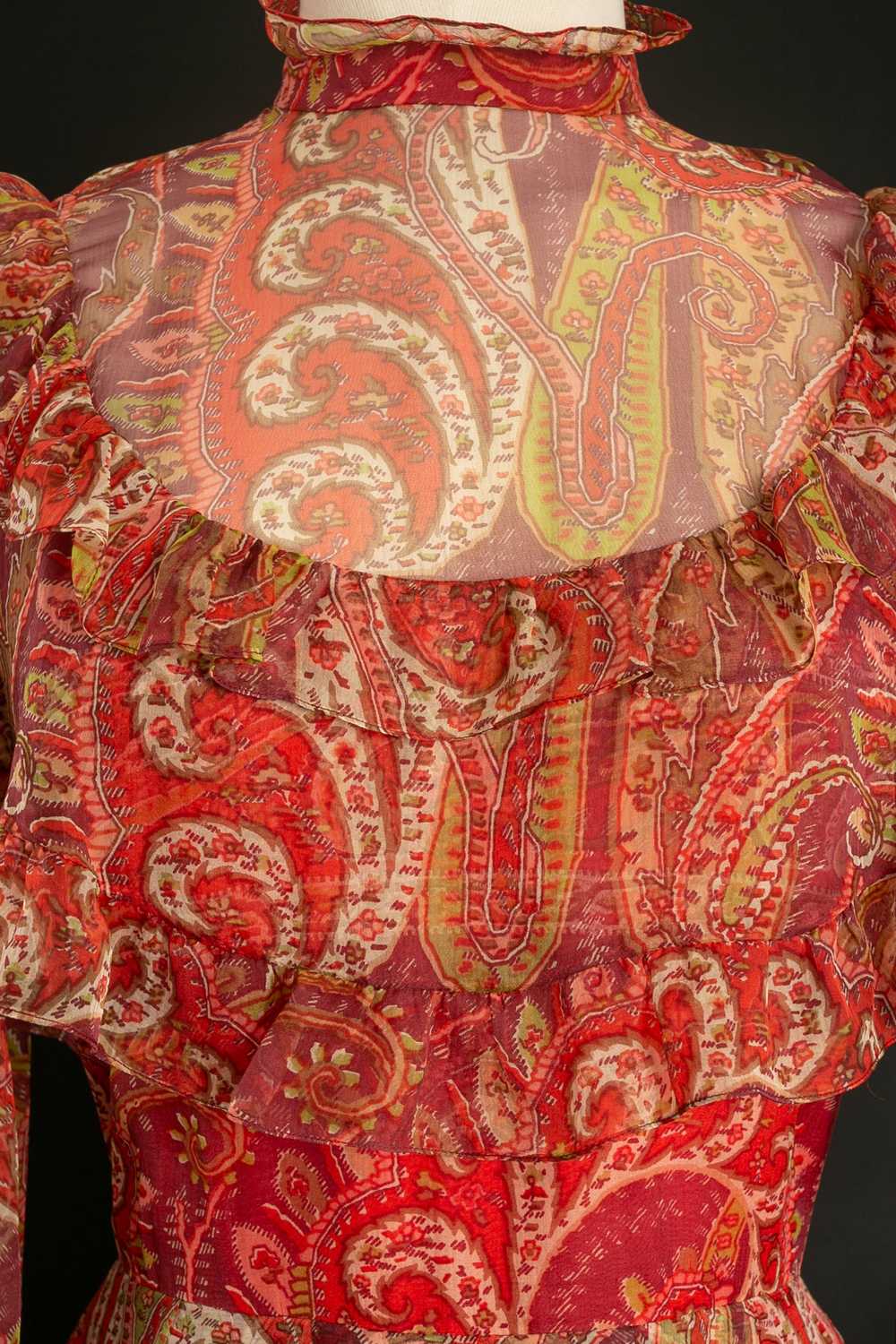 Thea Porter printed chiffon dress - image 5