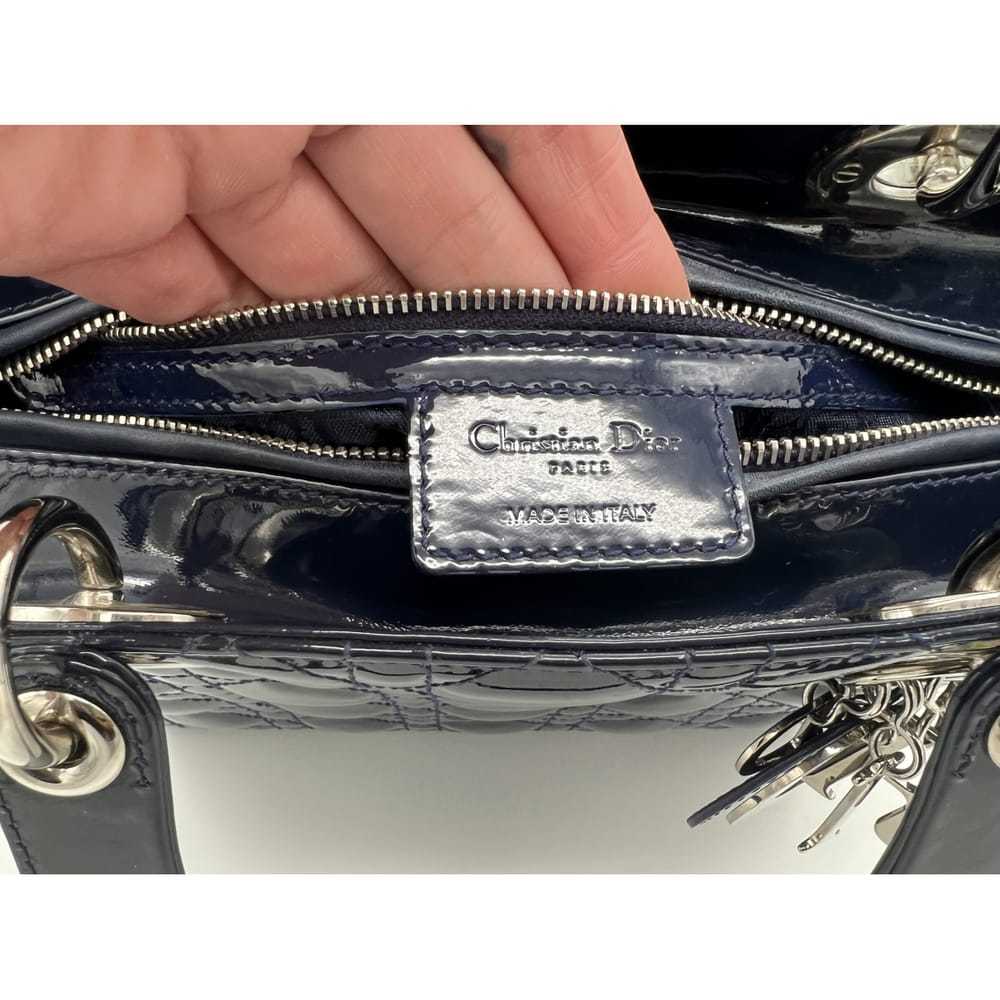 Dior Lady Dior patent leather handbag - image 3