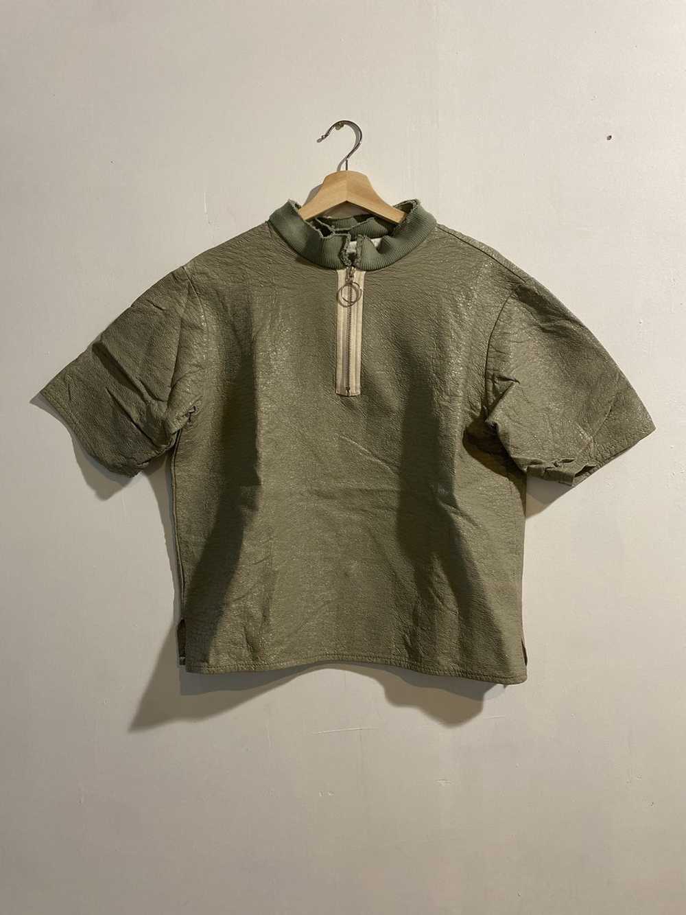 Vintage Olive leather top - image 1