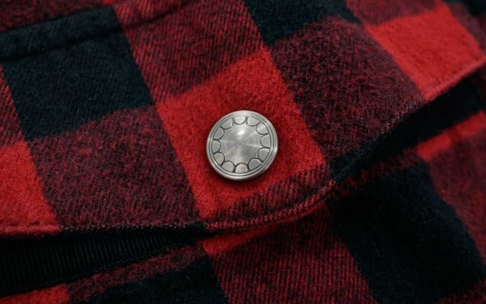 Original Fake Plaid Flannel Button-Up - image 2