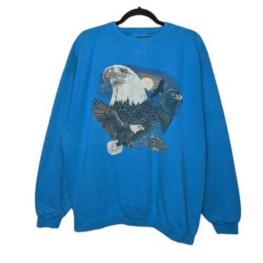 Vintage Fly Fishing Sweatshirt XL Nature Wildlife