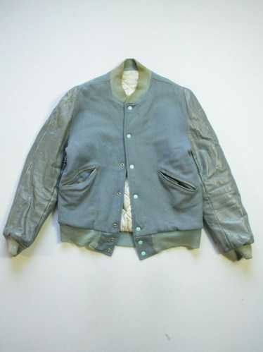 Vintage 50s Varsi-Jac Varsity Jacket Blue Gray