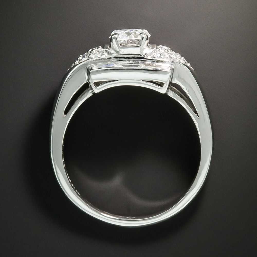 Mid-Century .54 Carat Diamond Engagement Ring - image 3