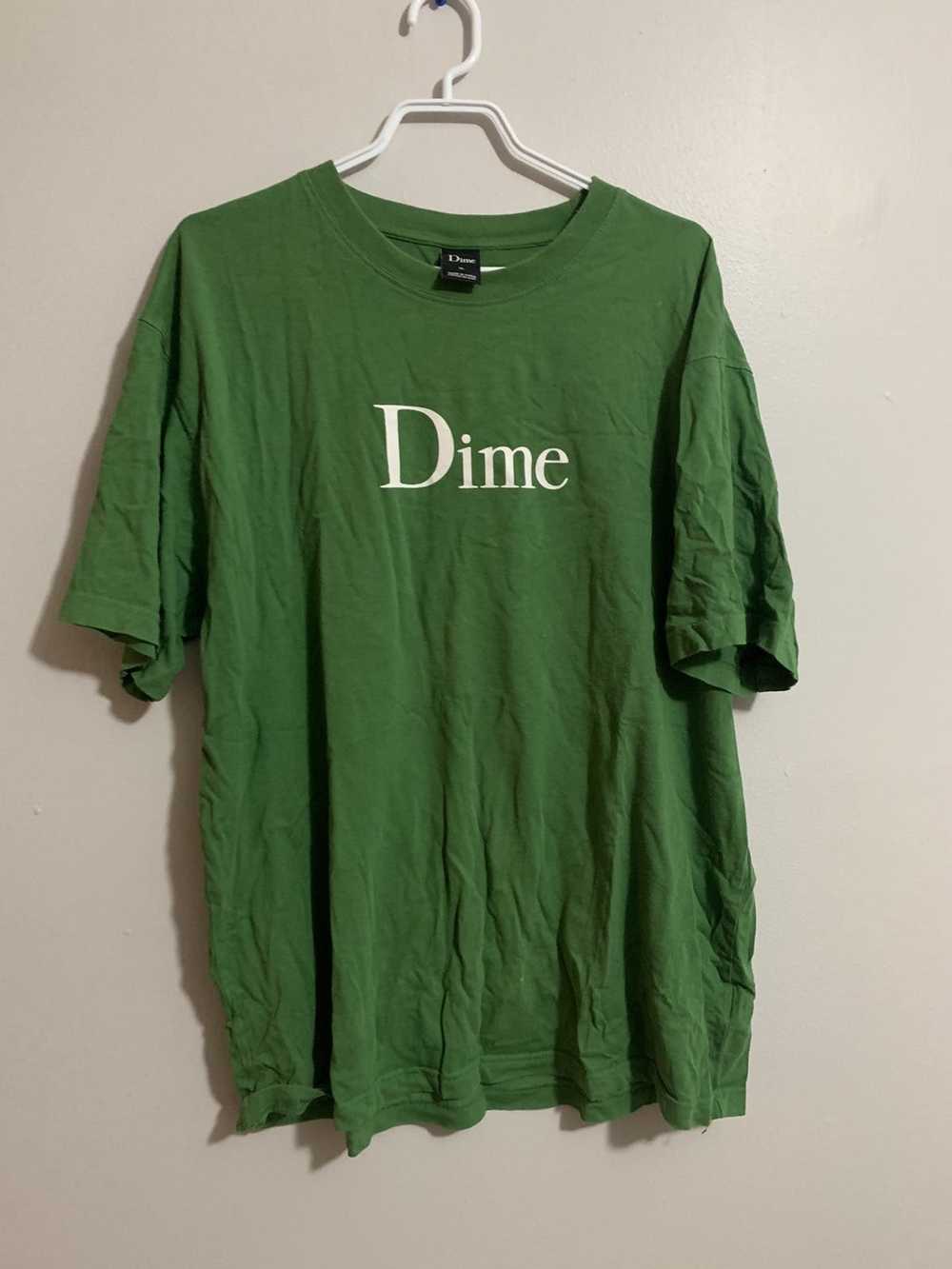 Dime Dime Logo Tee - Green - Large - image 1