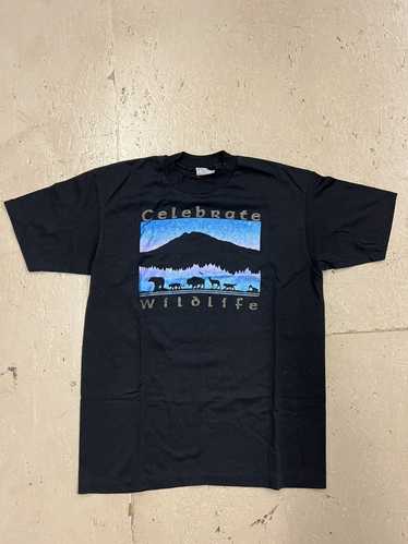 Animal Tee × Streetwear × Vintage 90s single stit… - image 1
