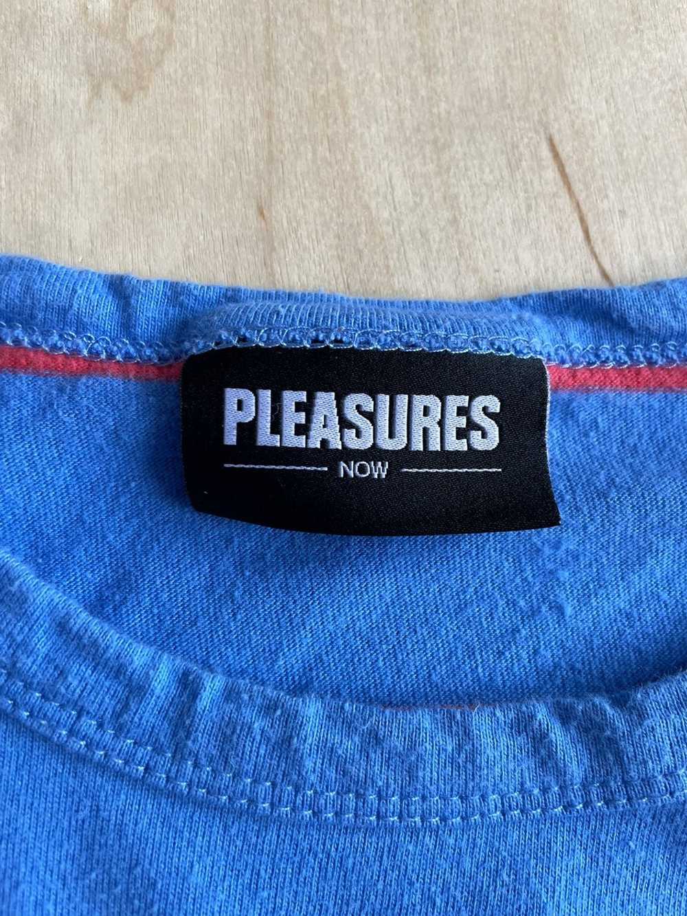 Pleasures Long Sleeve T Shirt Stripe Logo - image 3