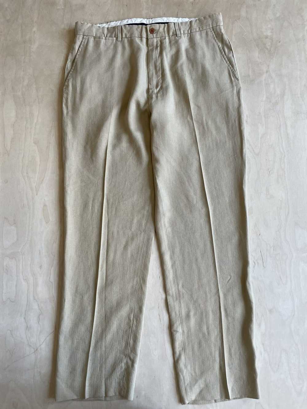 Polo Ralph Lauren Linen Silk Trousers Herringbone - image 2