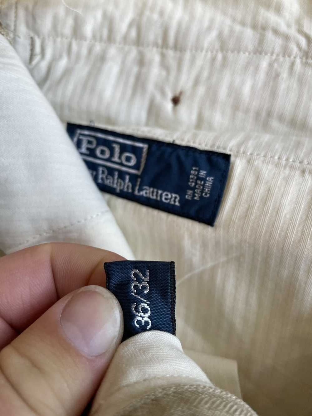Polo Ralph Lauren Linen Silk Trousers Herringbone - image 6