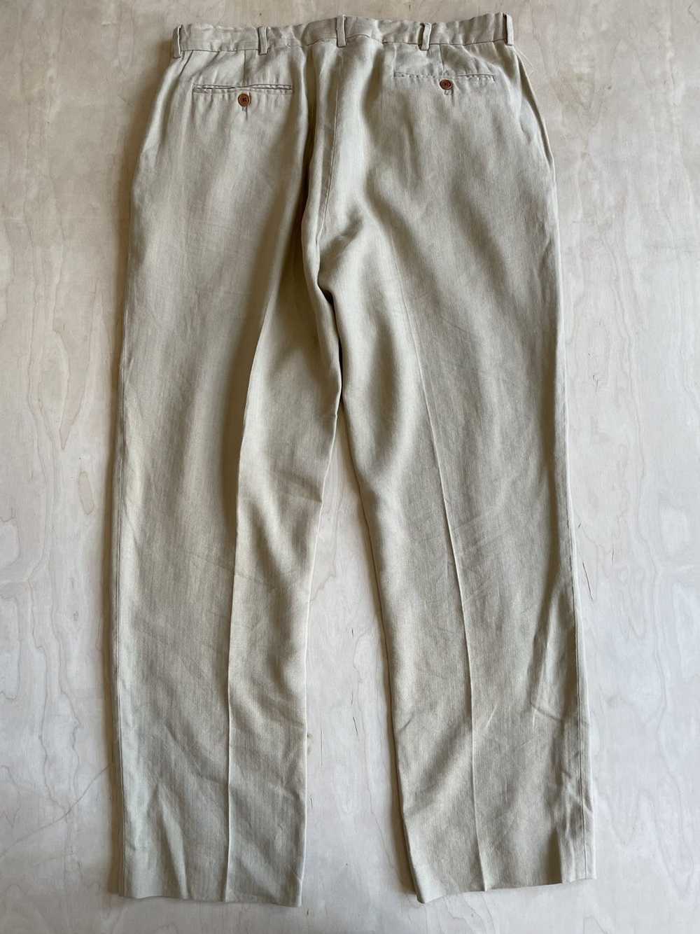Polo Ralph Lauren Linen Silk Trousers Herringbone - image 8