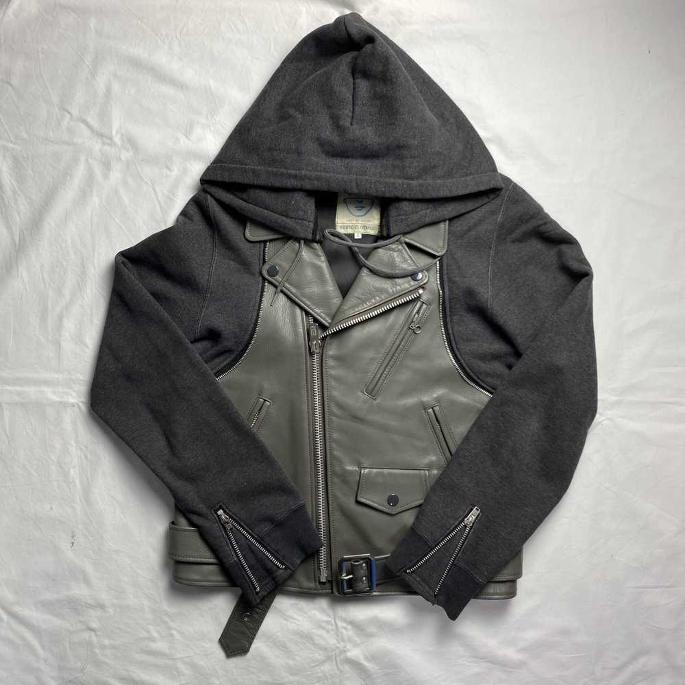 Undercover Undercover hooded sweat switching leat… - image 1