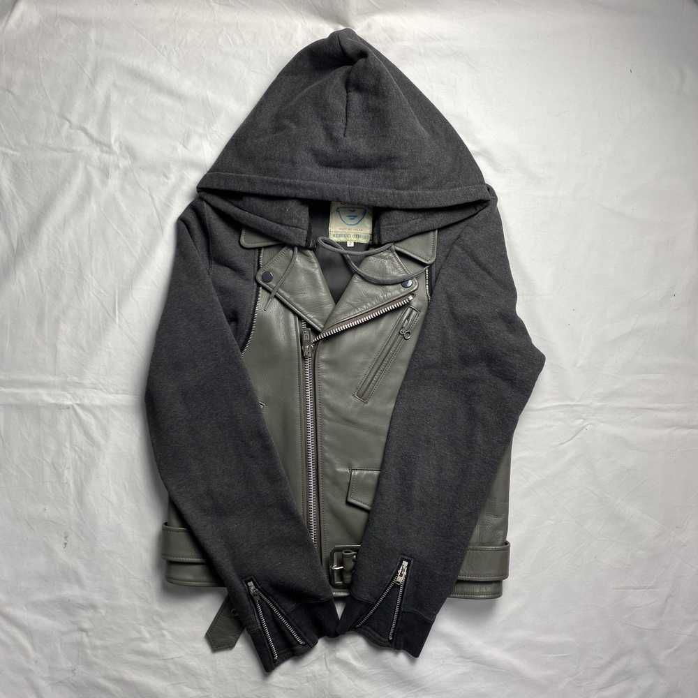 Undercover Undercover hooded sweat switching leat… - image 2