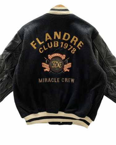 FANGCUN High Street Vintage Varsity Jackets Men Embroidery Letter