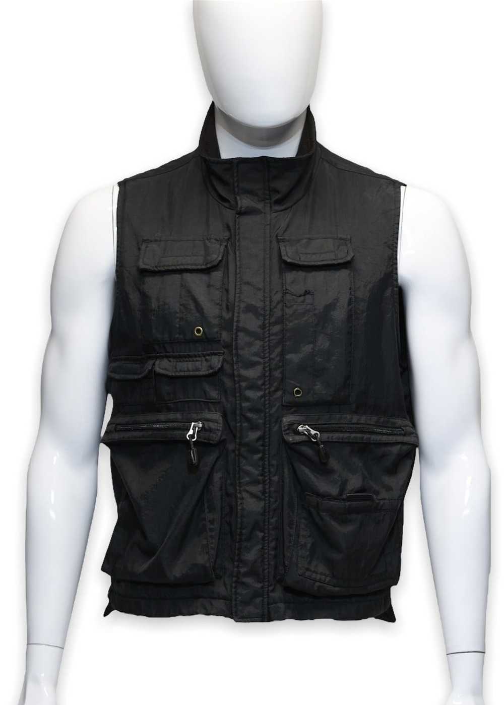 Gap × Streetwear × Vintage Black Cargo Vest, Vint… - image 1