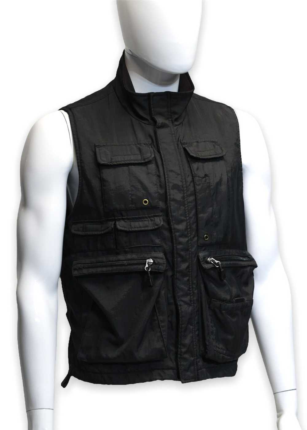 Gap × Streetwear × Vintage Black Cargo Vest, Vint… - image 2