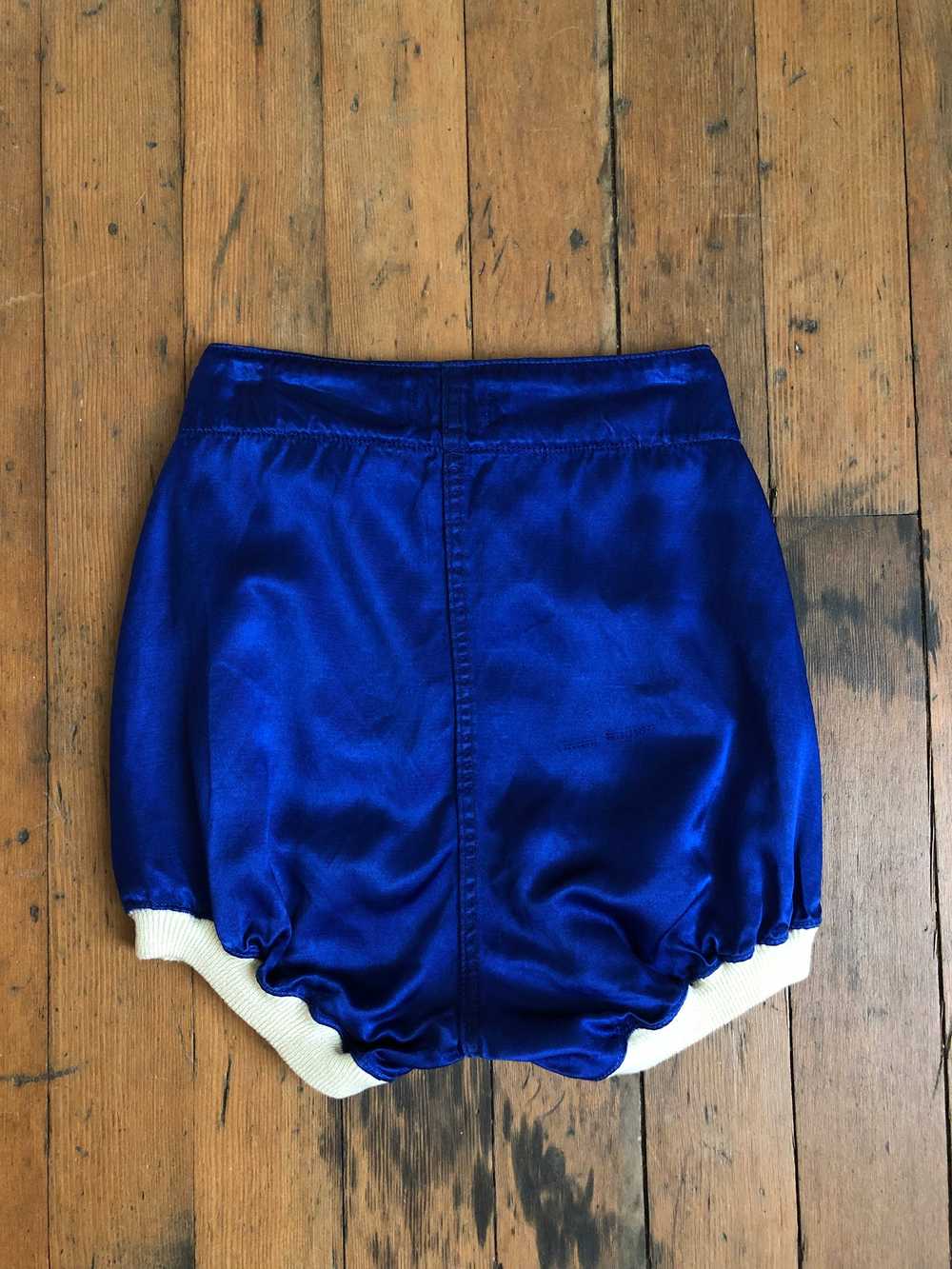 MARKED DOWN vintage 1930s blue satin shorts {xxs} - image 4