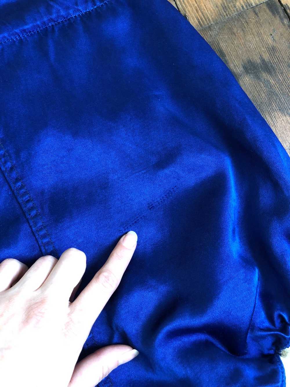 MARKED DOWN vintage 1930s blue satin shorts {xxs} - image 5