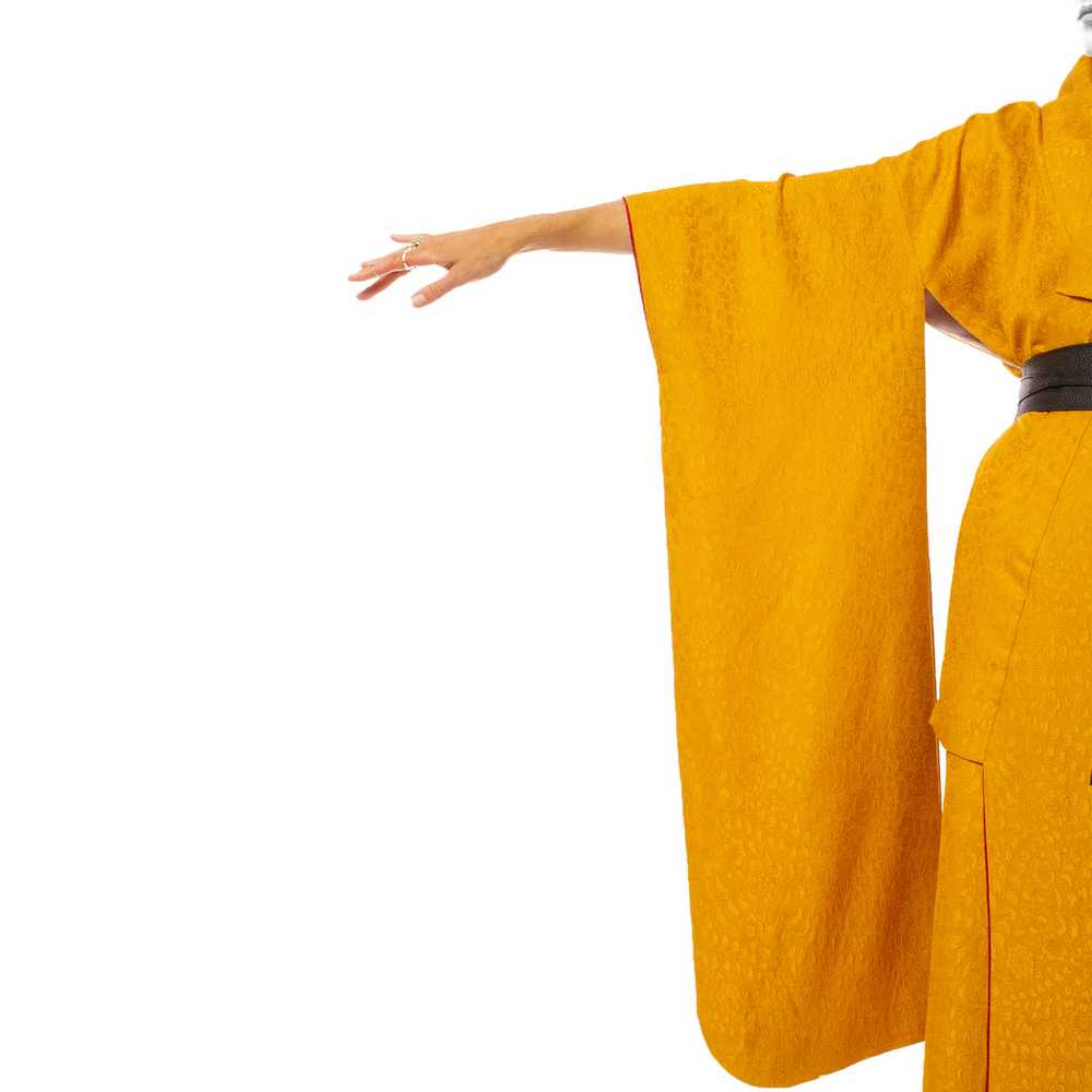 Mustard Gold Furisode Kimono - image 8