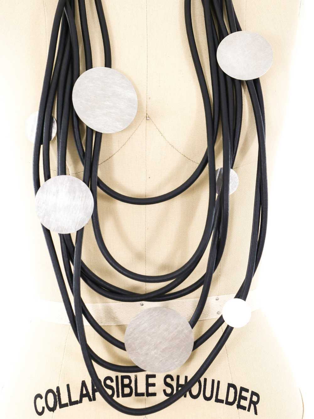 Multistrand Metal Disc Necklace - image 2